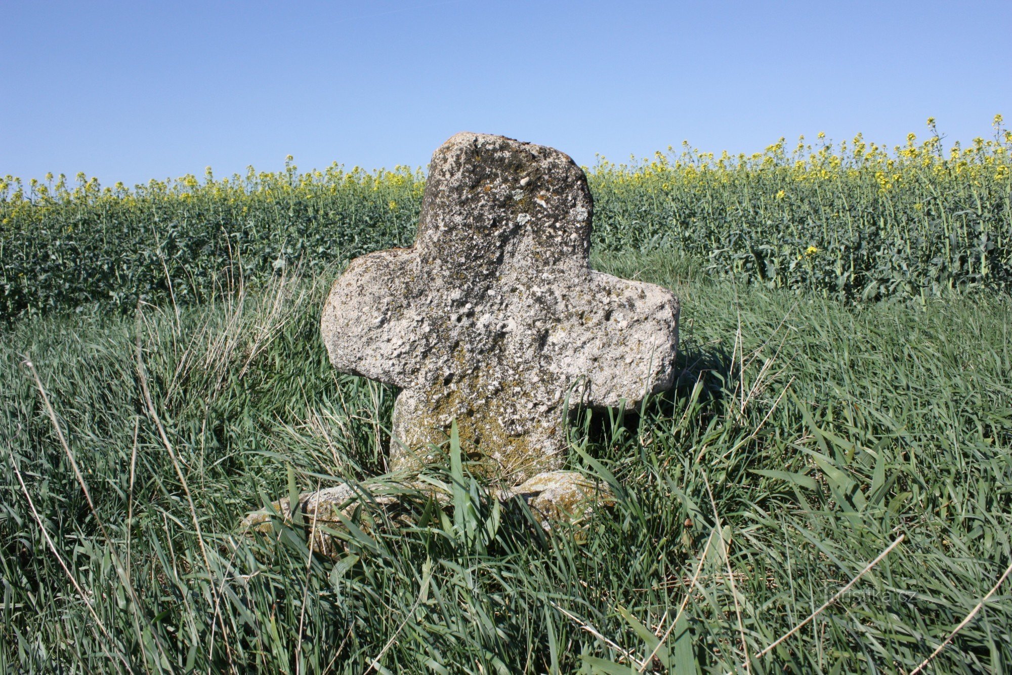 Cross of reconciliation in the fields near Bohdalice
