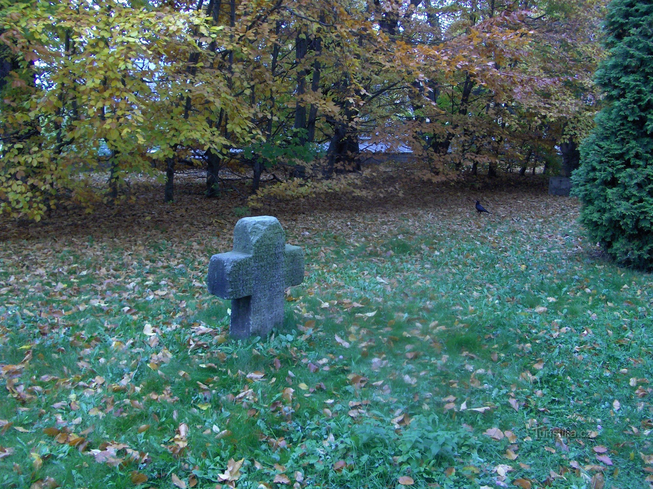 Reconciliation Cross from Hradiště hill.