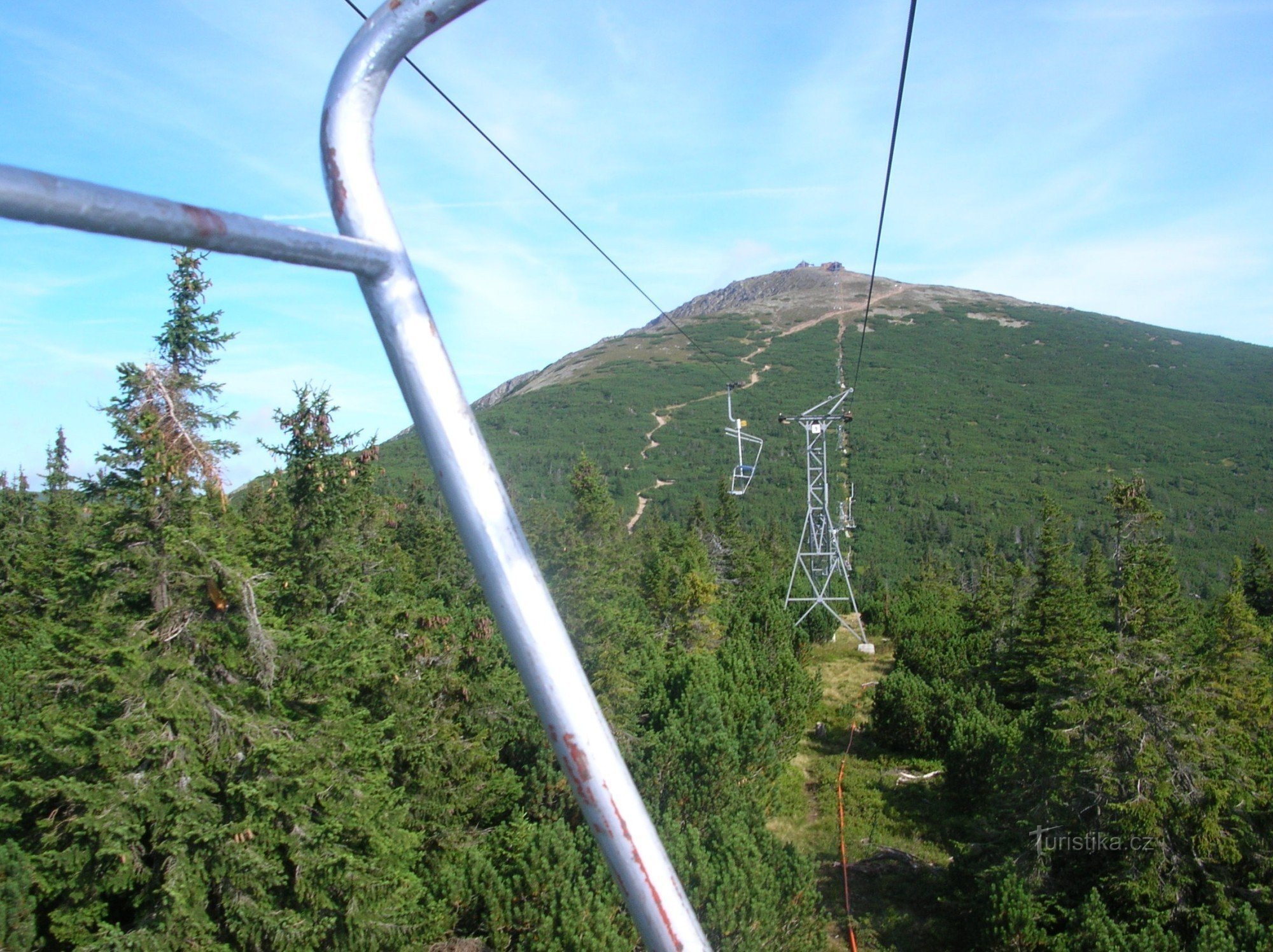 Snow from the cable car