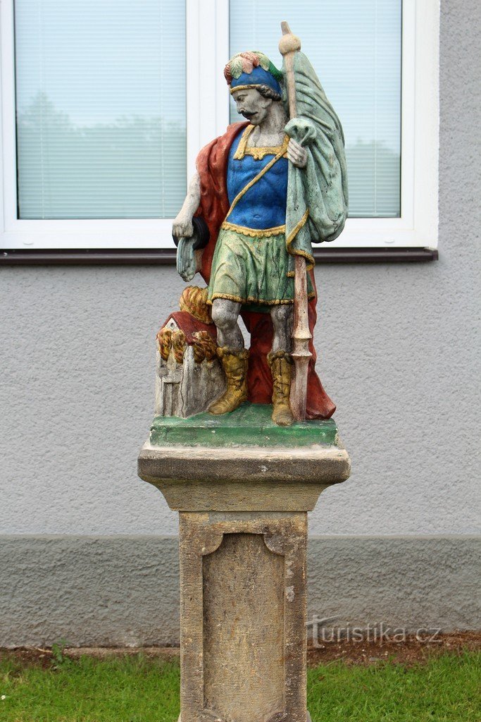 Statue and part of pedestal