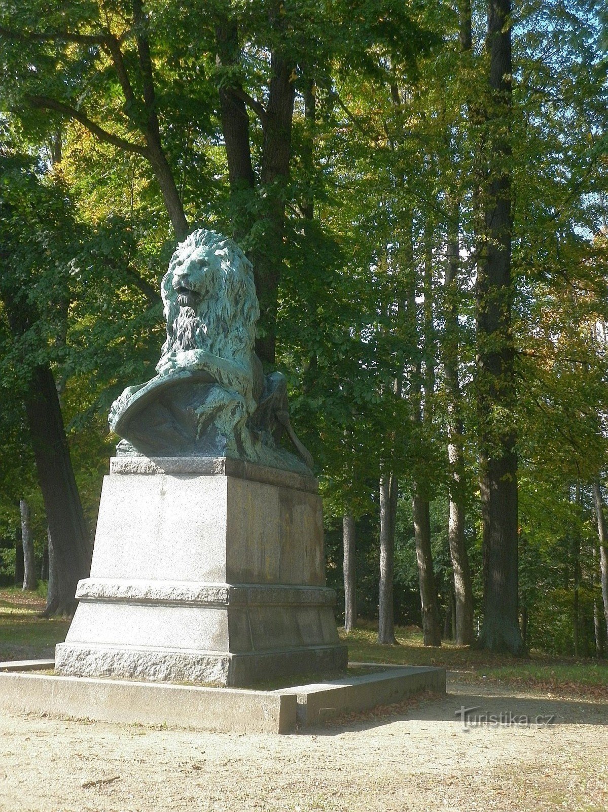 Statue of the Czech lion