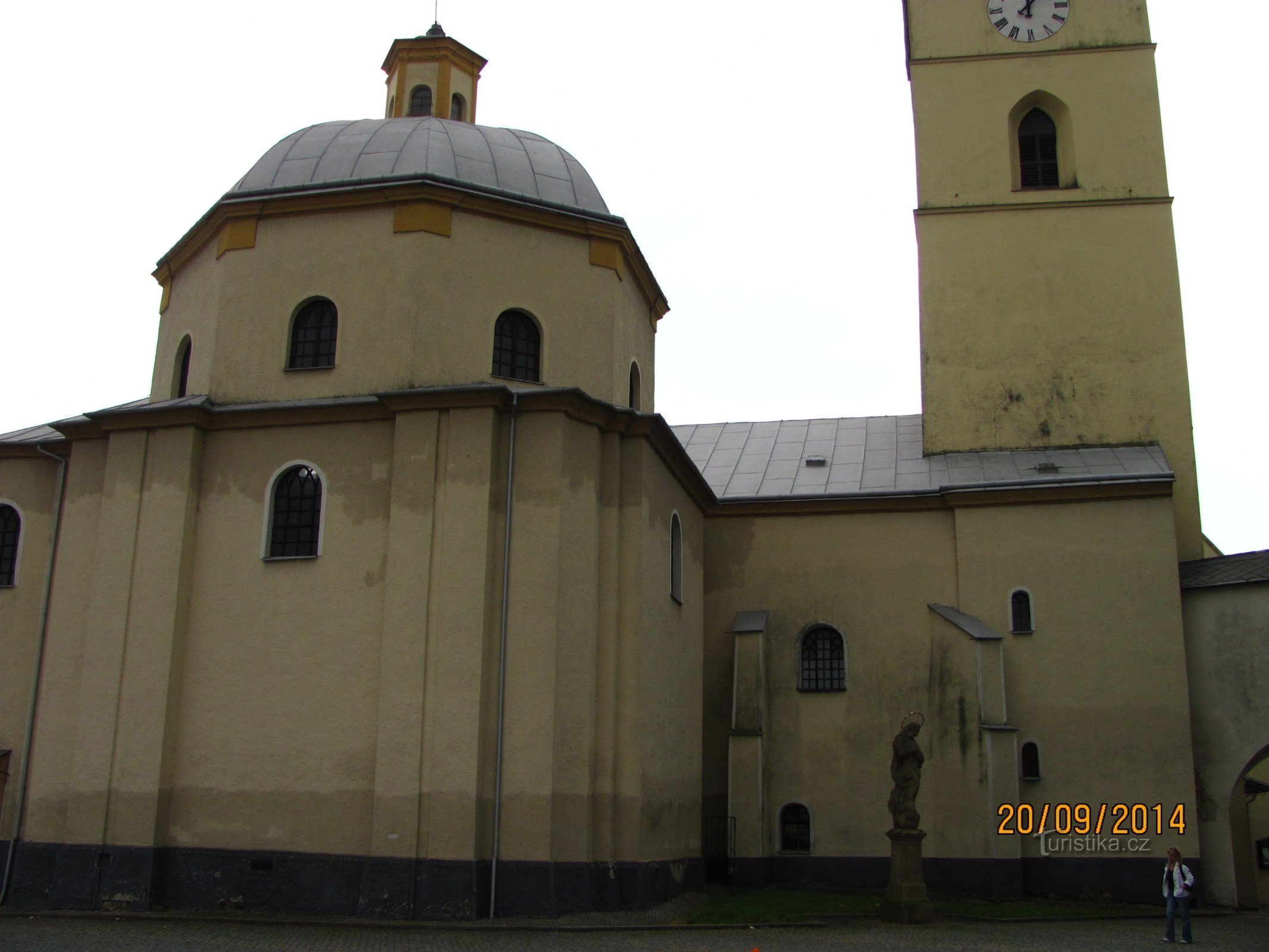 Statue of the Virgin Mary at the church of St. Kateřiny in Klimkovice