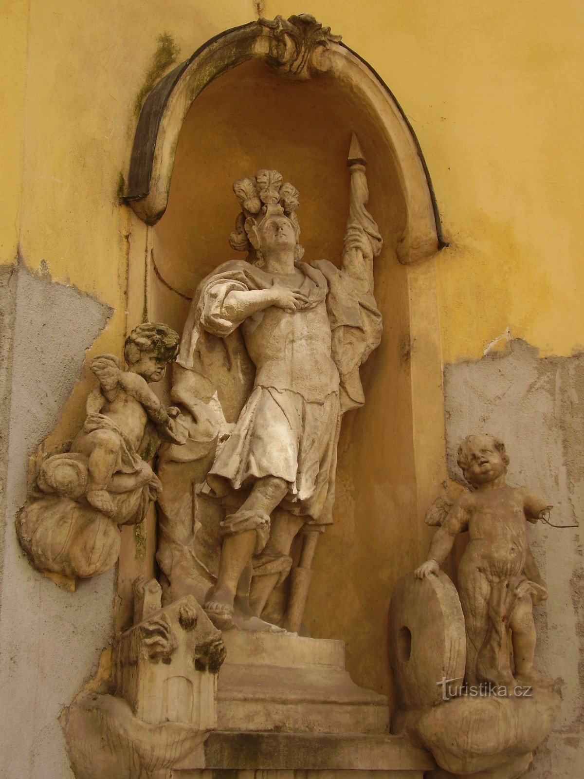 Statue of St. Floriána in Brno - Františkánská street