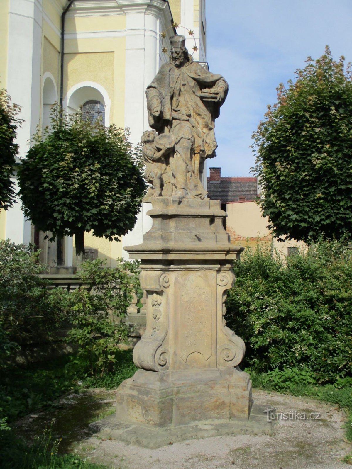 Socha sv. Jana Nepomuckého (Hořice, 26.7.2020)