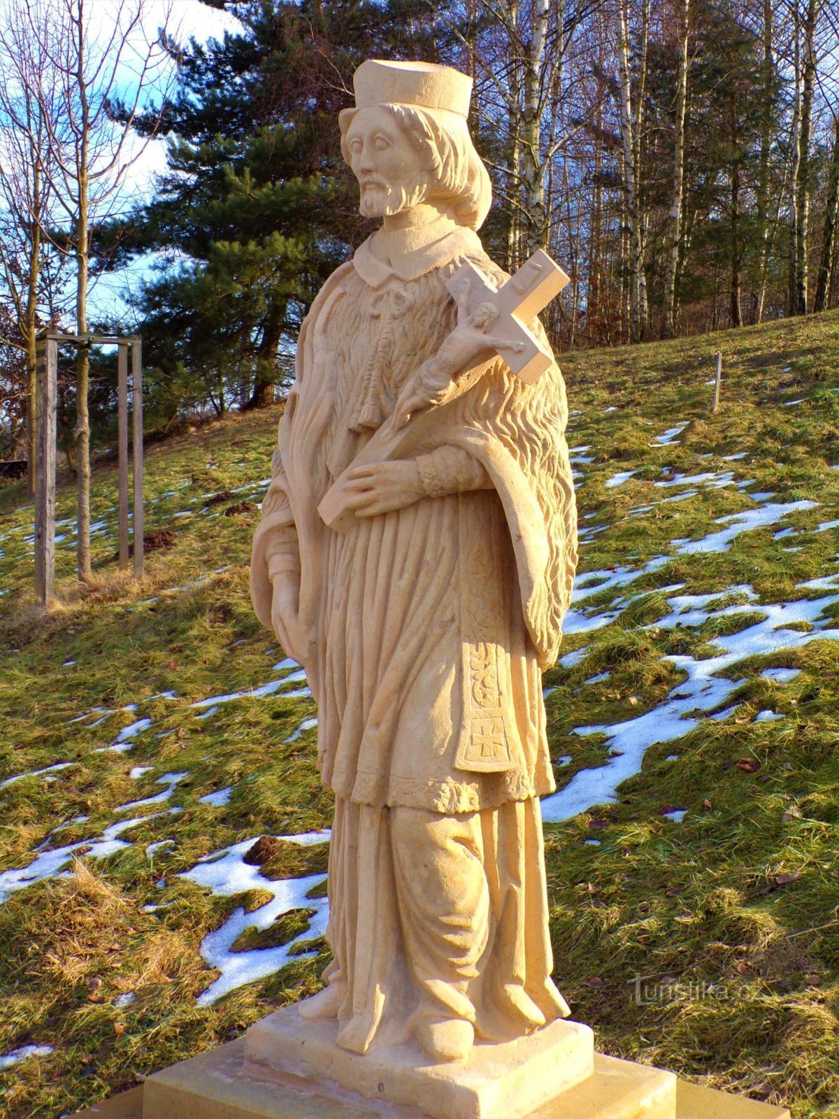 Standbeeld van St. Jan van Nepomuck (Libňatov, 10.2.2022 februari XNUMX)