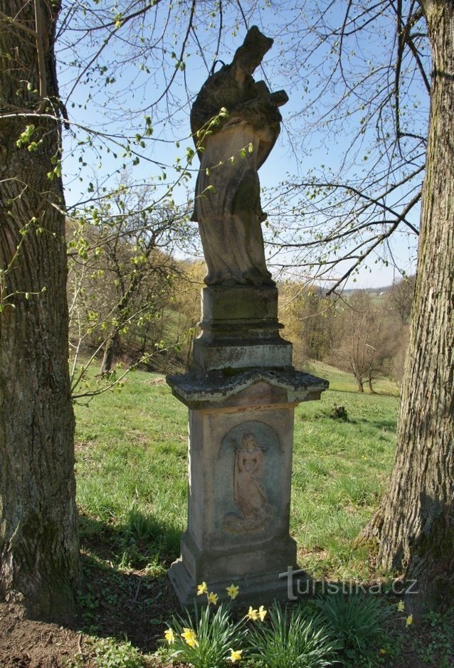 standbeeld van st. Jan Nepomucký in Janoušov