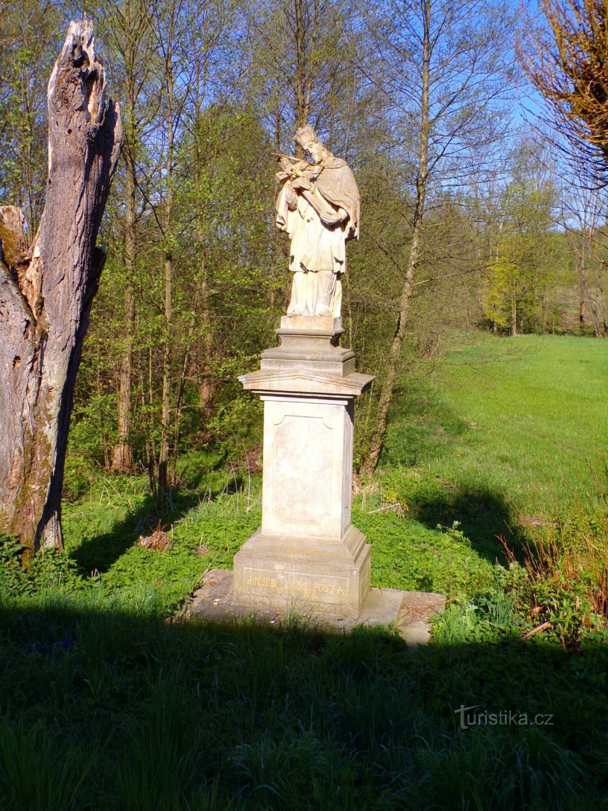 Statue von St. Johannes von Nepomuck in Zaječí (Dolany, 8.5.2022. Mai XNUMX)