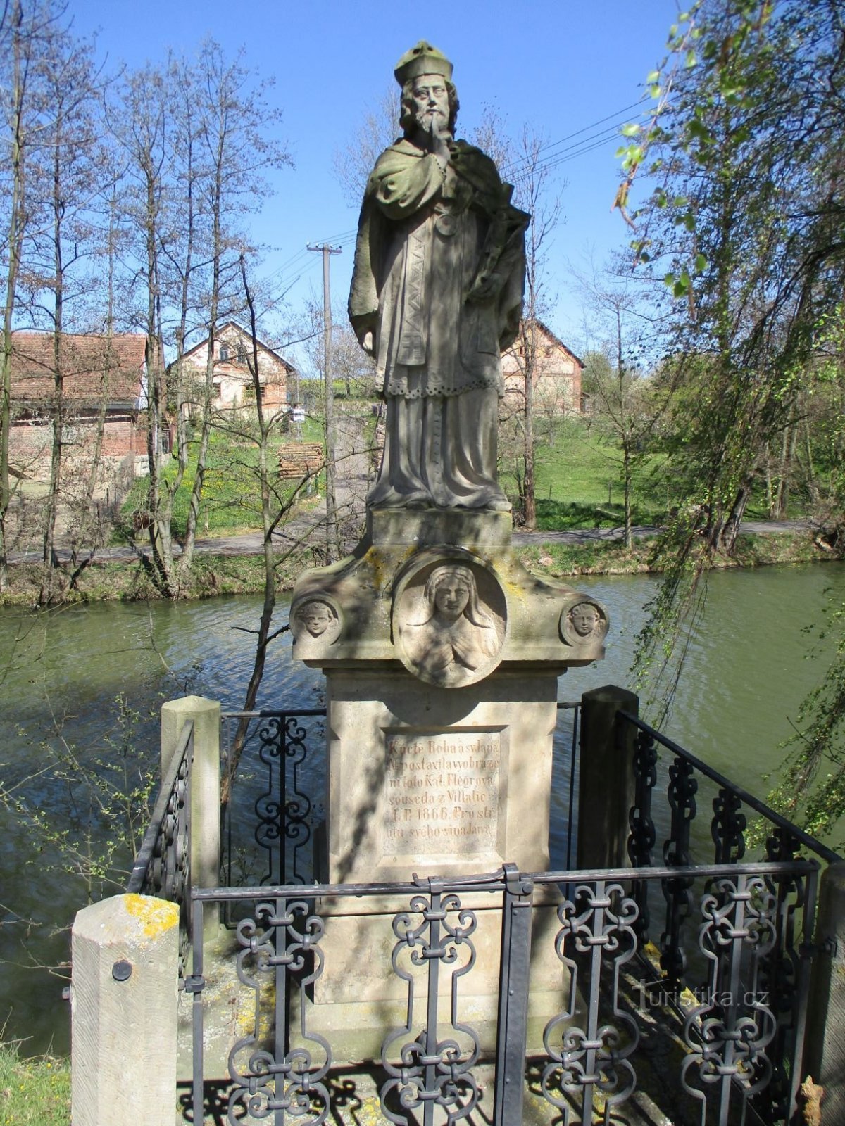 estatua de san Juan de Nepomuco (Vilantice, 20.4.2020 de abril de XNUMX)