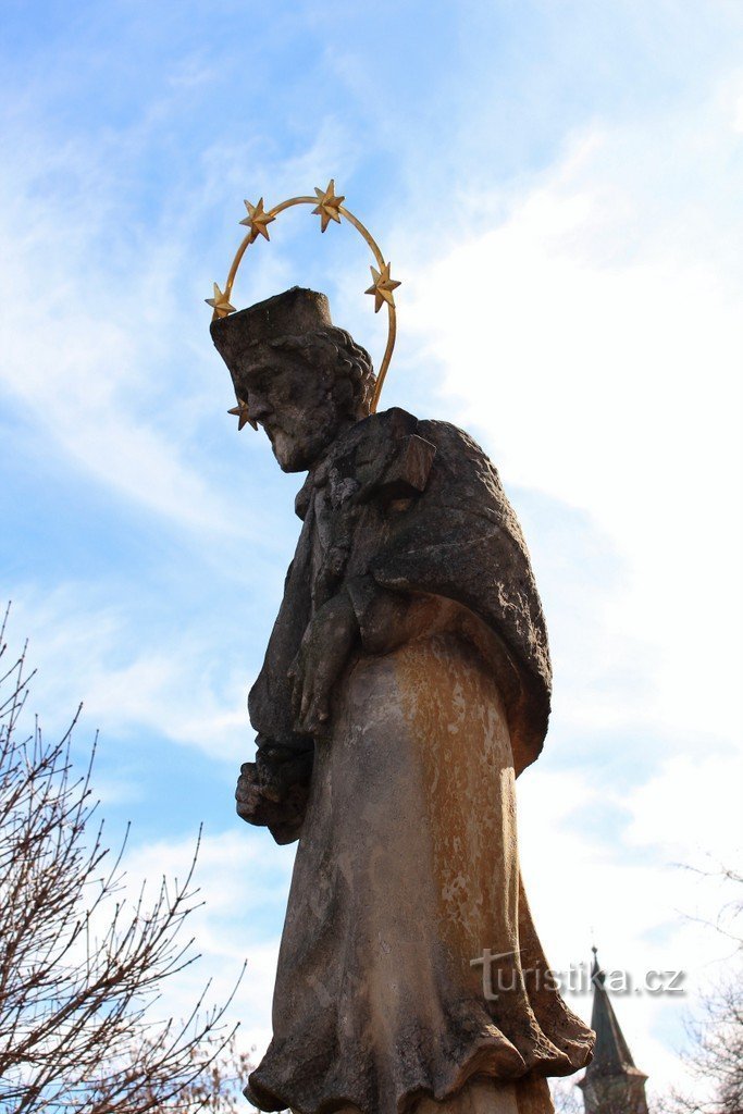 Statue af St. Johannes af Nepomuk i Horaždovice.