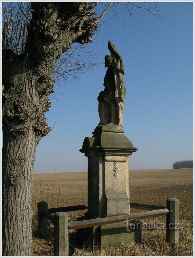 Pyhän patsas Václav Kunčicessa