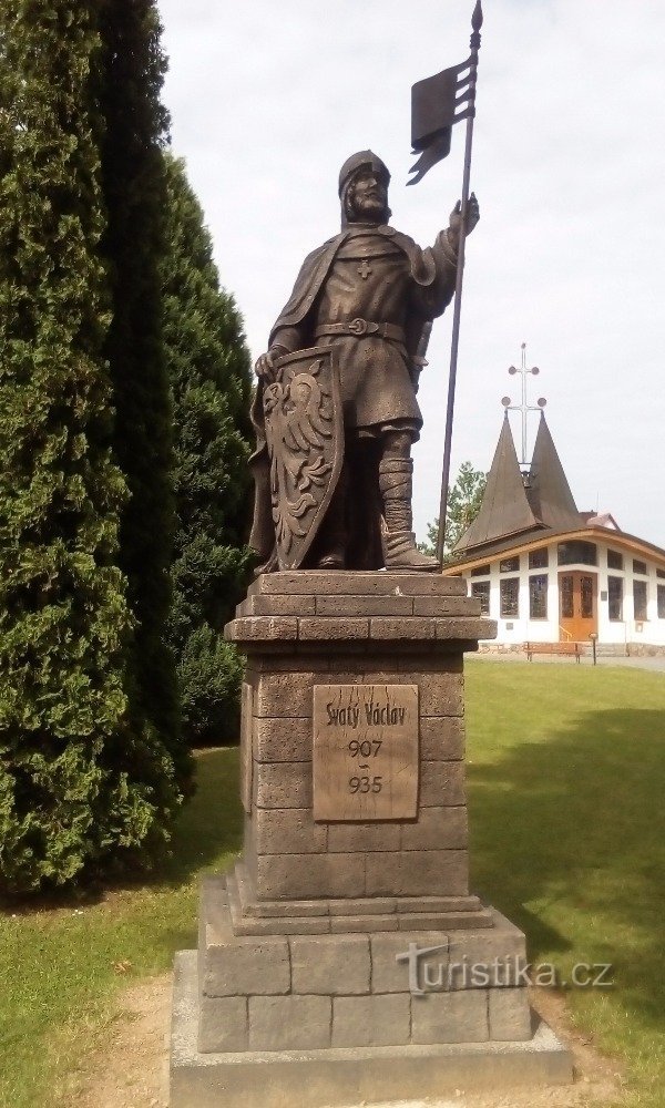 estatua de san Václáva en Škrdlovice