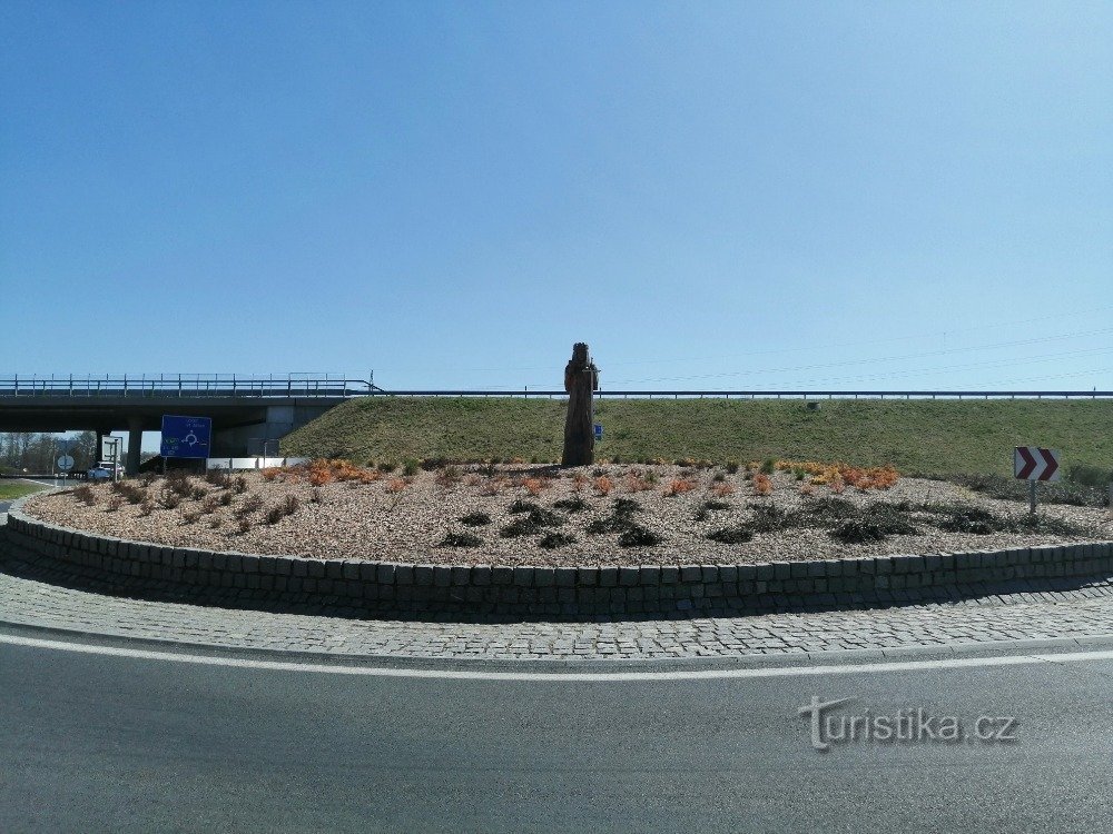 Staty av Saint Barbara - Skyddshelgon för gruvarbetare - Sokolov