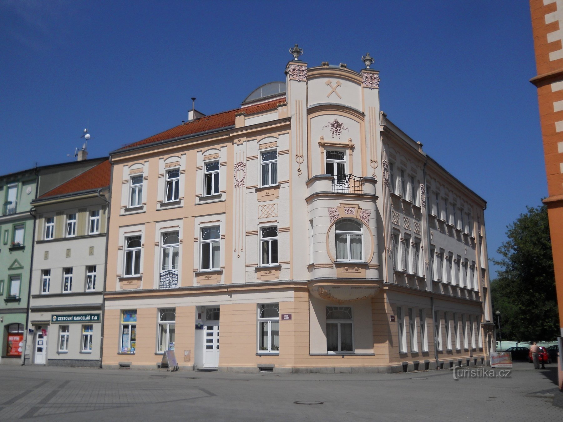 Sokolov - monuments de la ville, tour d'observation Hard et brasserie Permon