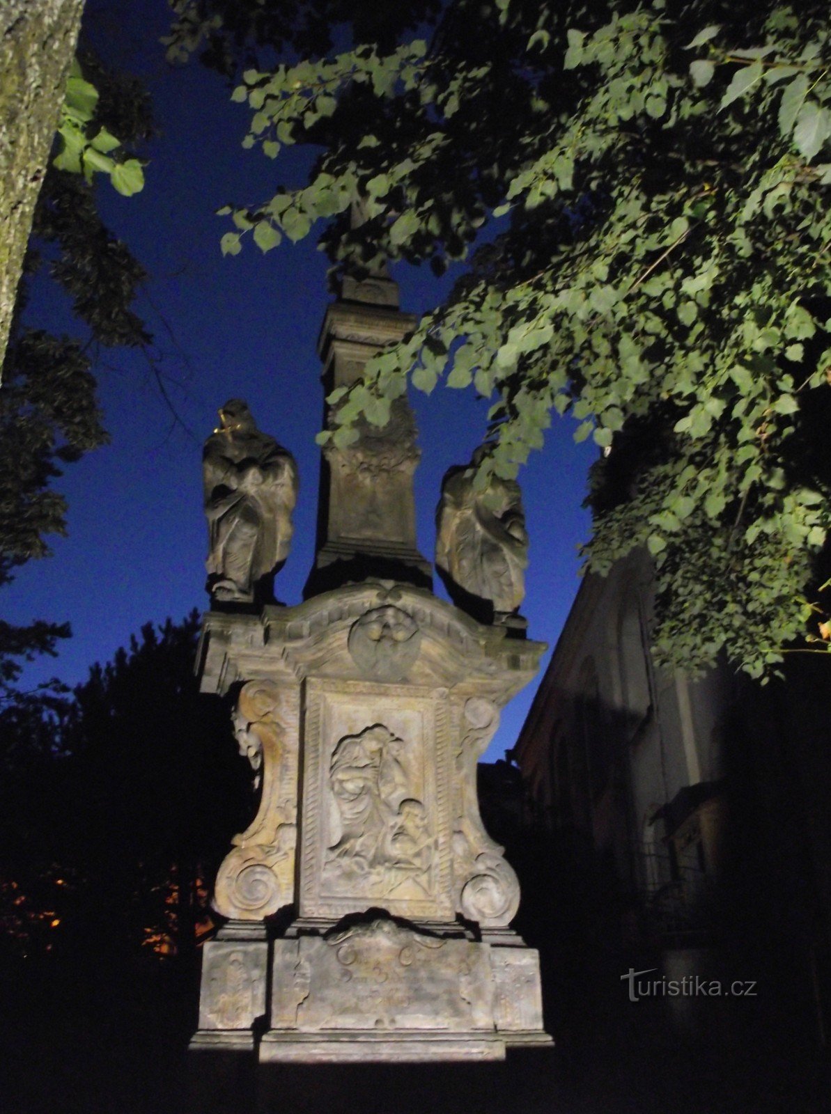 sculptures at night