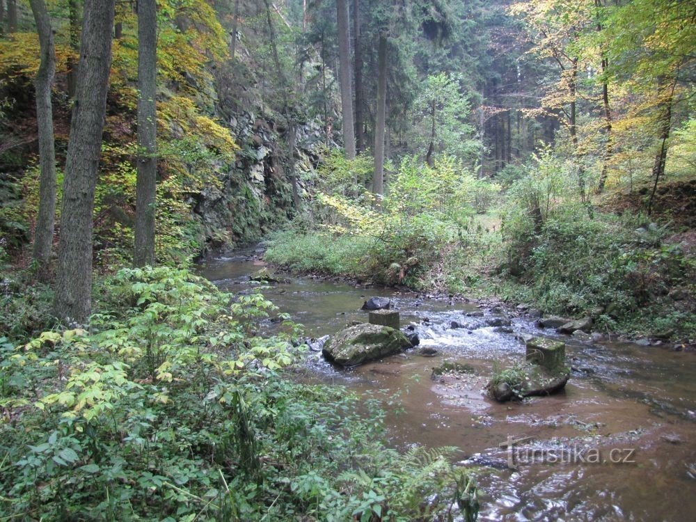 soutěska říčky Haldy