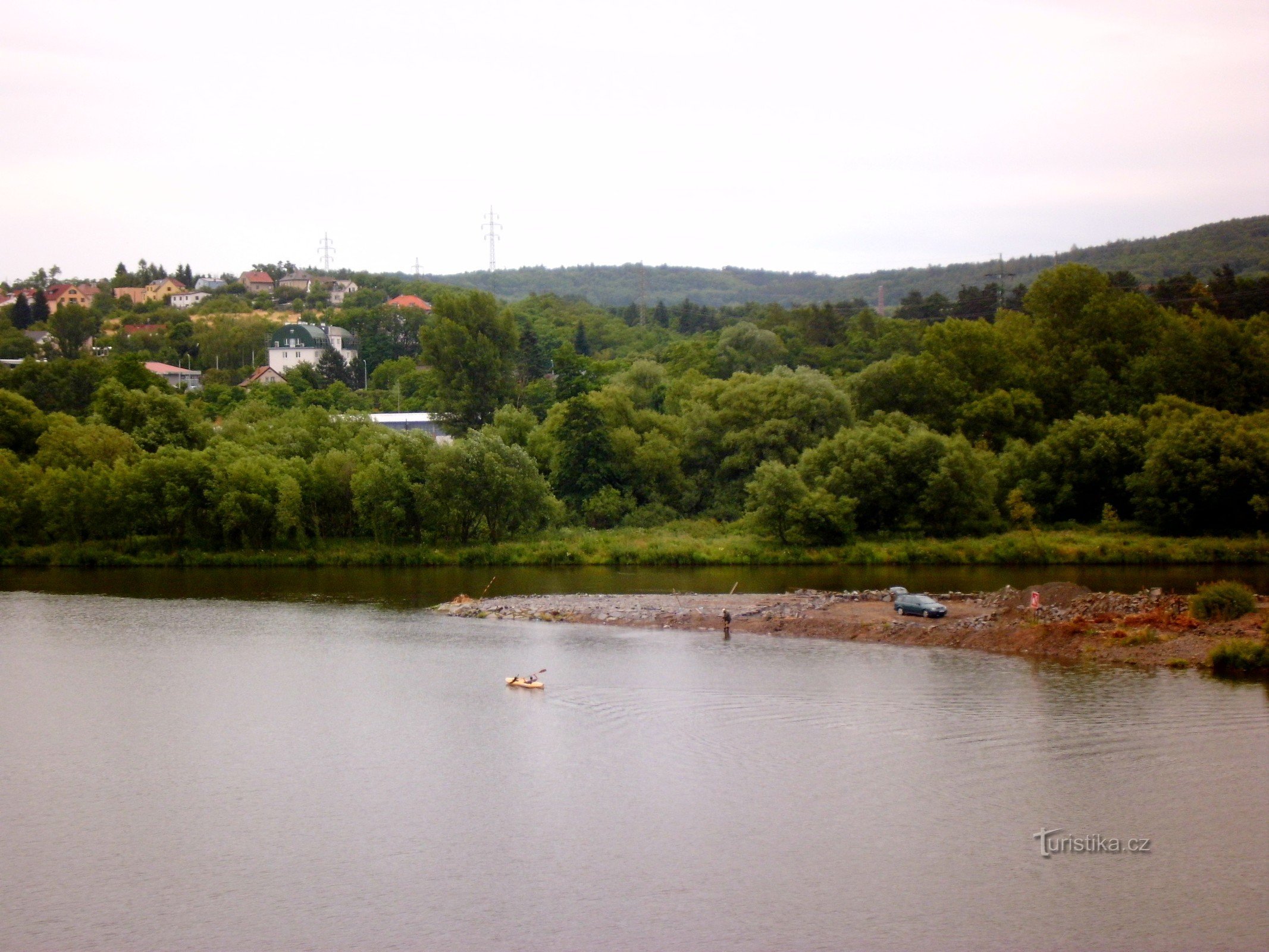 sammenløbet af Berounka og Vltava Lahovice