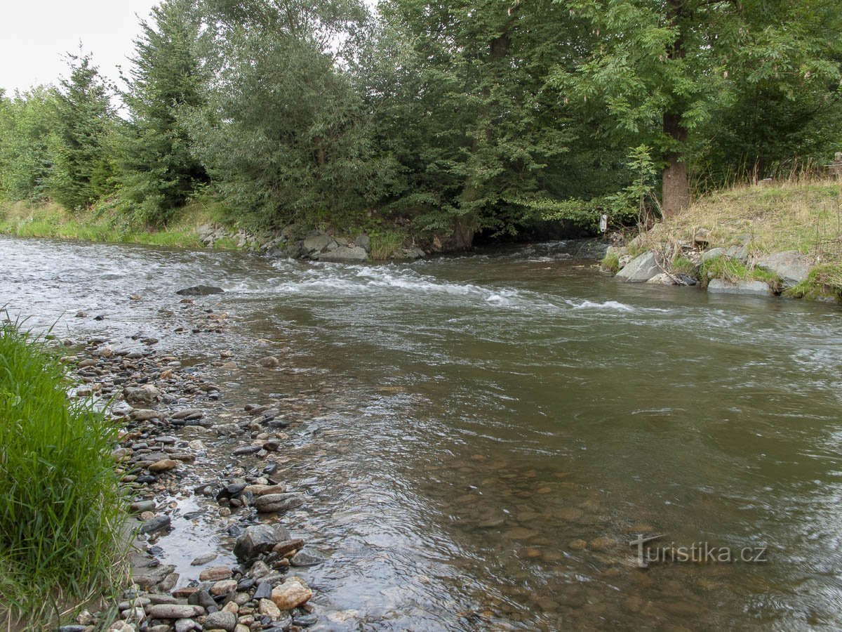 Zusammenfluss von Desná und Merta