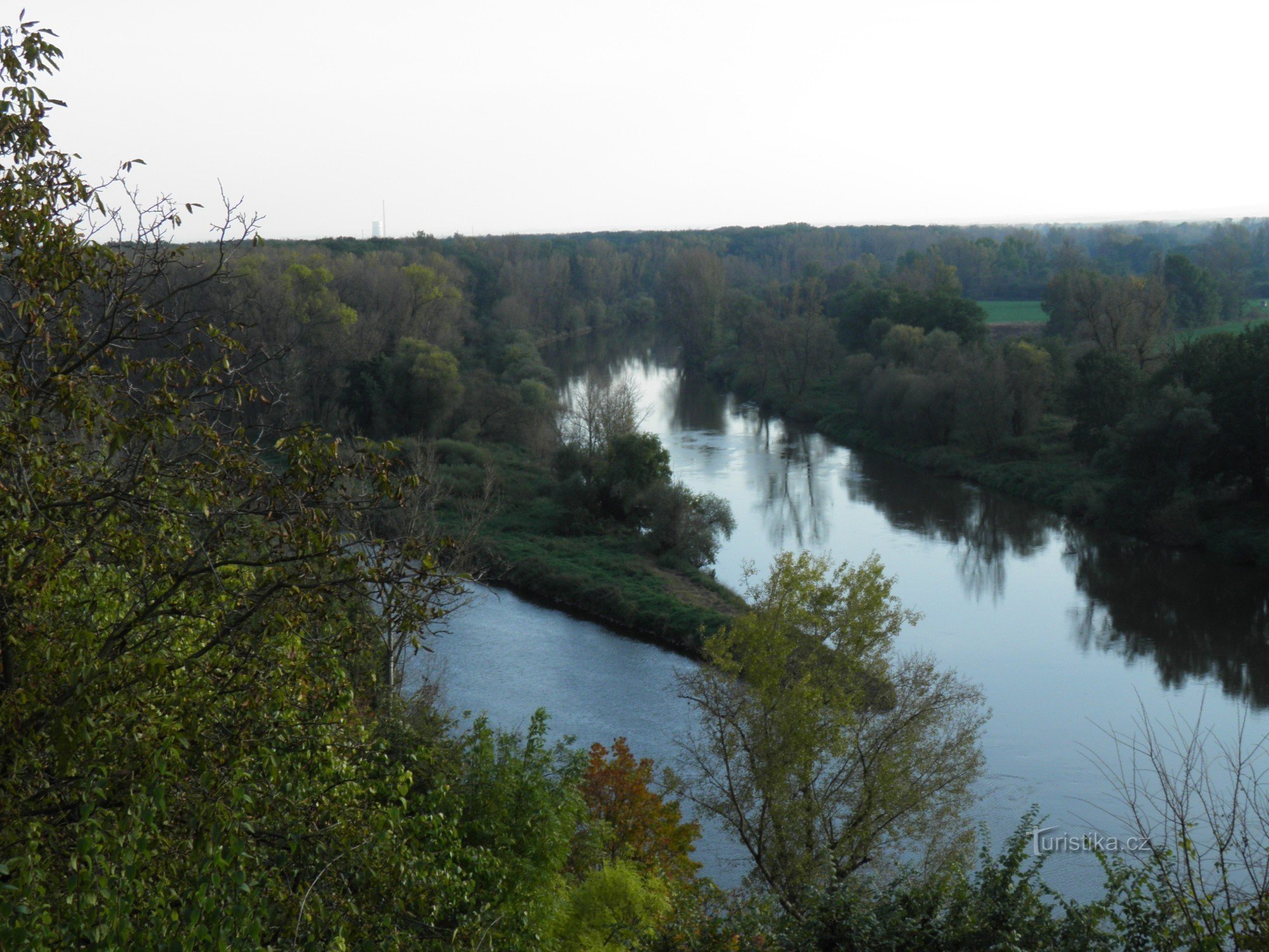 Der Zusammenfluss von Elbe und Moldau.