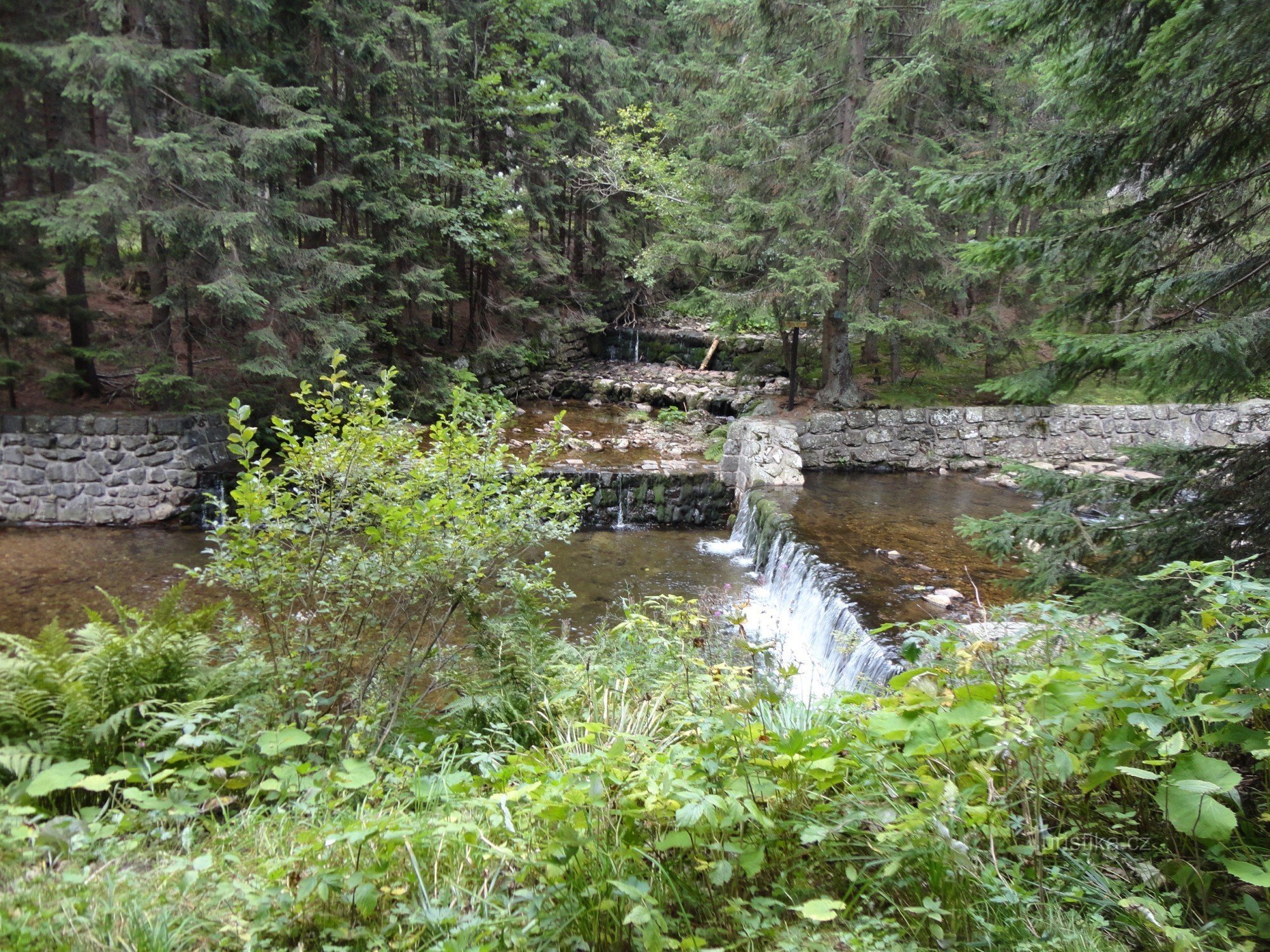 the confluence of Modrý potok and Úpa