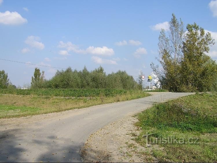 Confluent de l'Odra et d'Opava: Confluent de l'Odra et d'Opava - direction barrage de Lhotecký