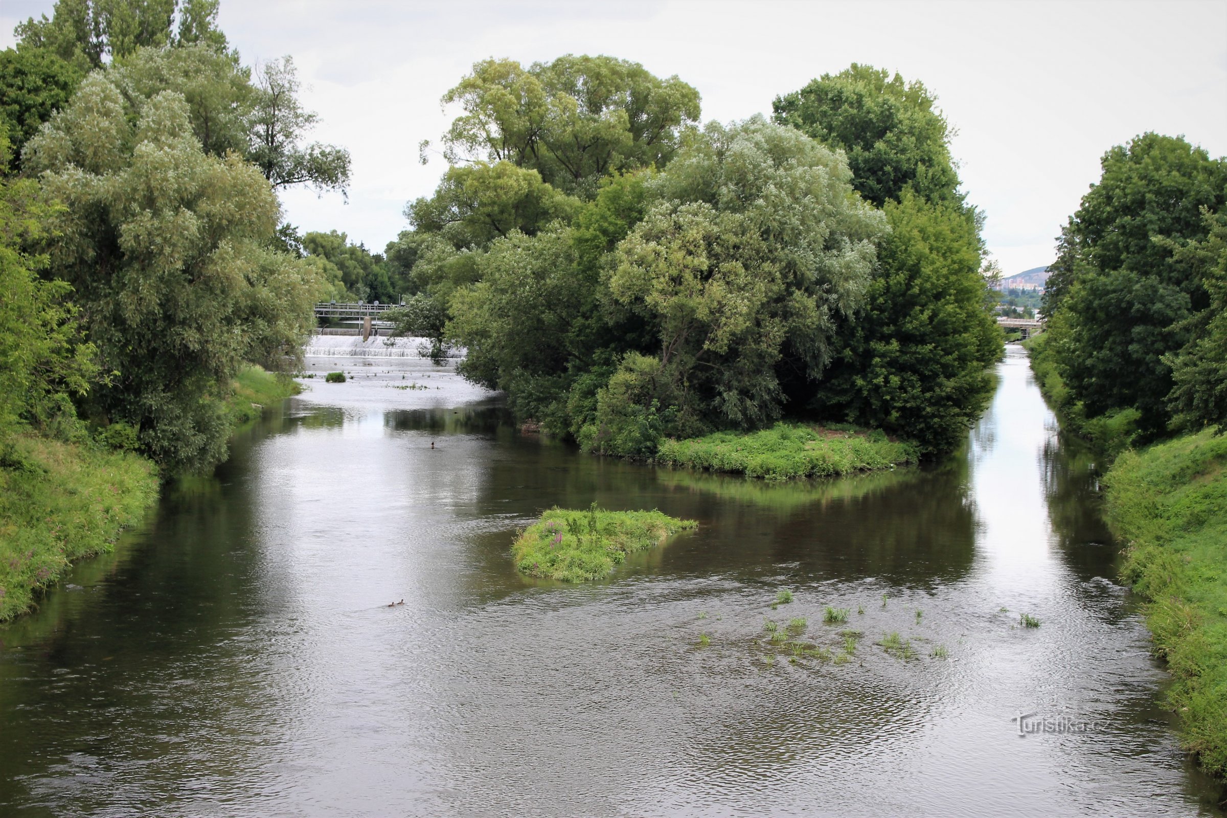 Confluence of Svratka and Svitava (Svratka on the left, Svitava on the right)