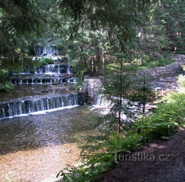 Zusammenfluss von Úpa und Modrý potok