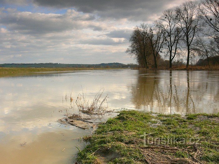 Confluência durante o degelo da primavera