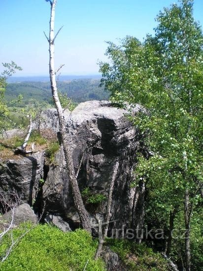 Špičák: one of the sandstone rocks