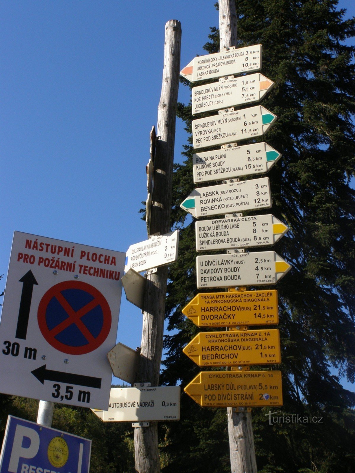Špindlerův Mlýn - hlavní turistický rozcestník