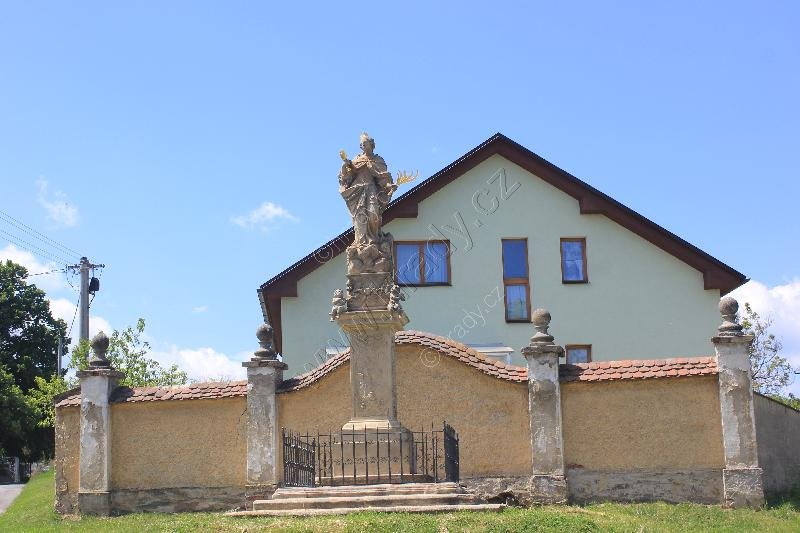 špitál se sochou sv. Barbory