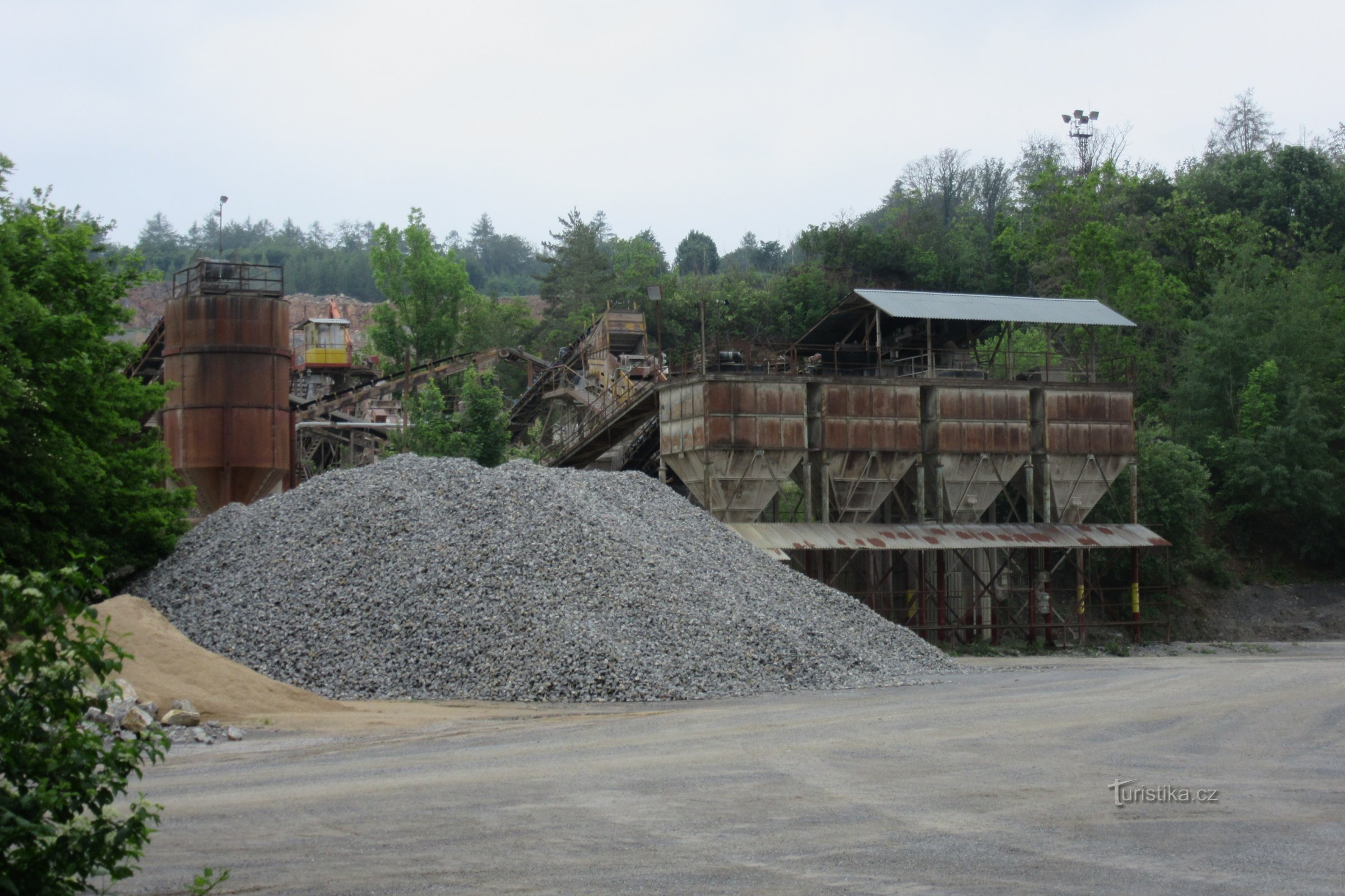 The lower part of the quarry