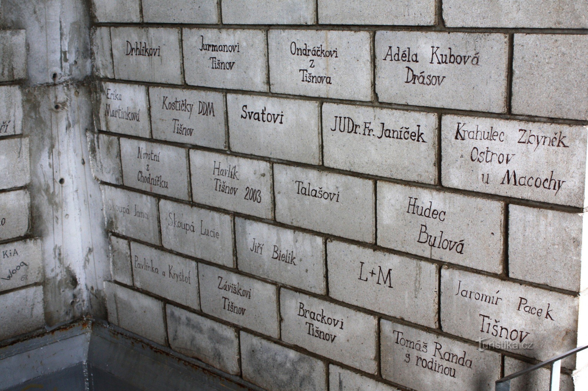 Sponsor bricks on the observation tower