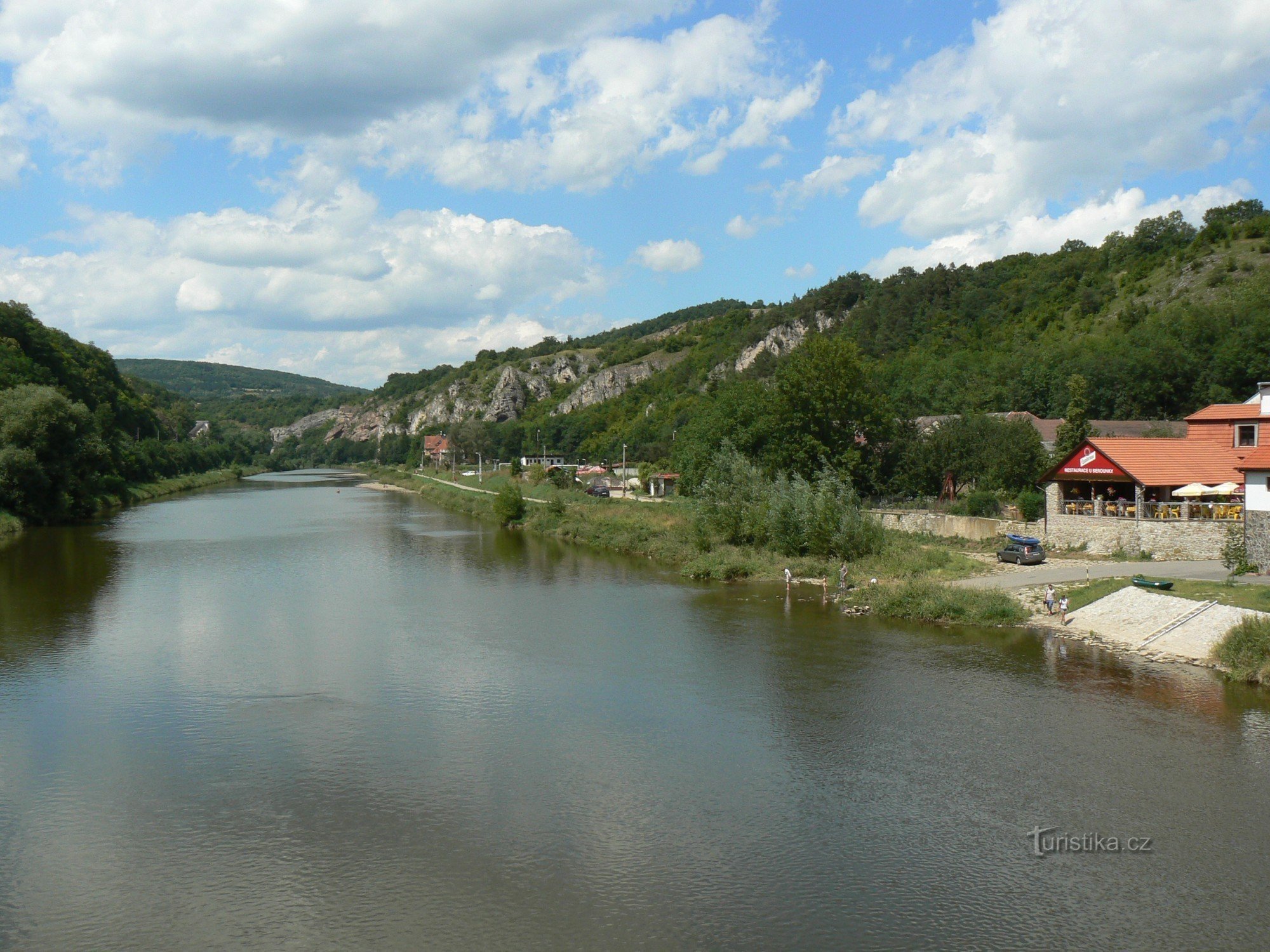 Serbia - view of the river and restaurant