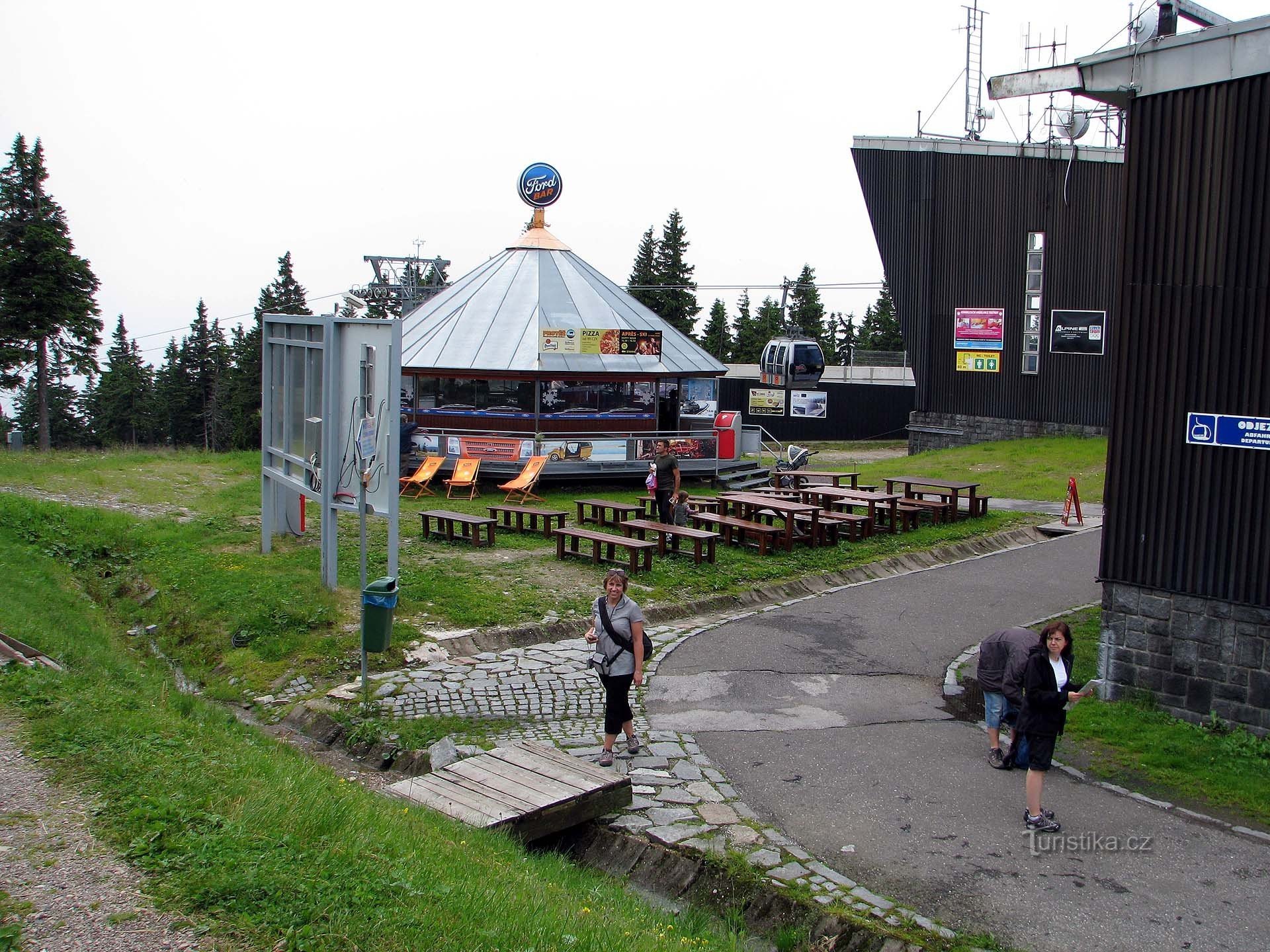 Cable car station in Montenegro