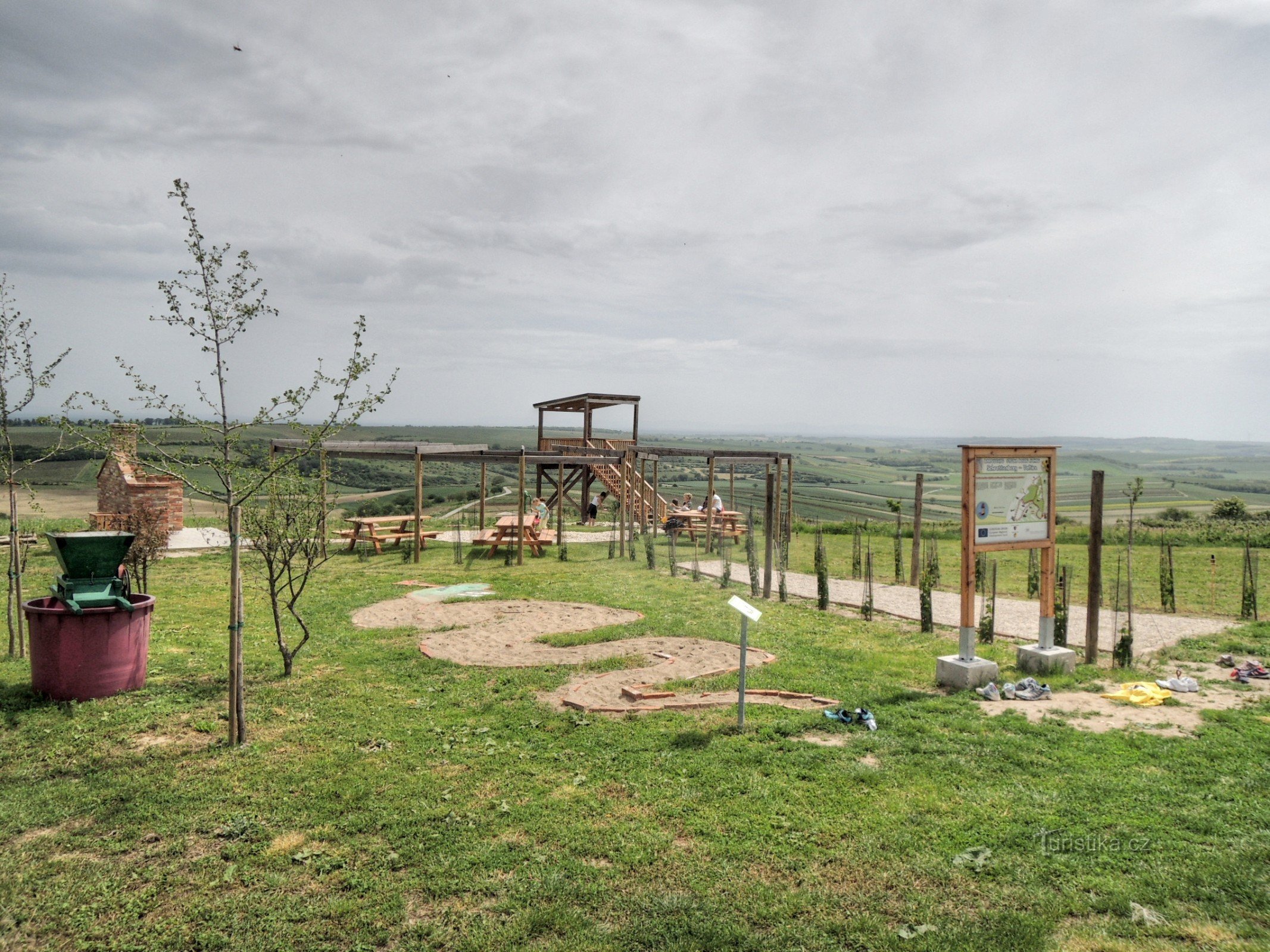 A site with a view to three countries