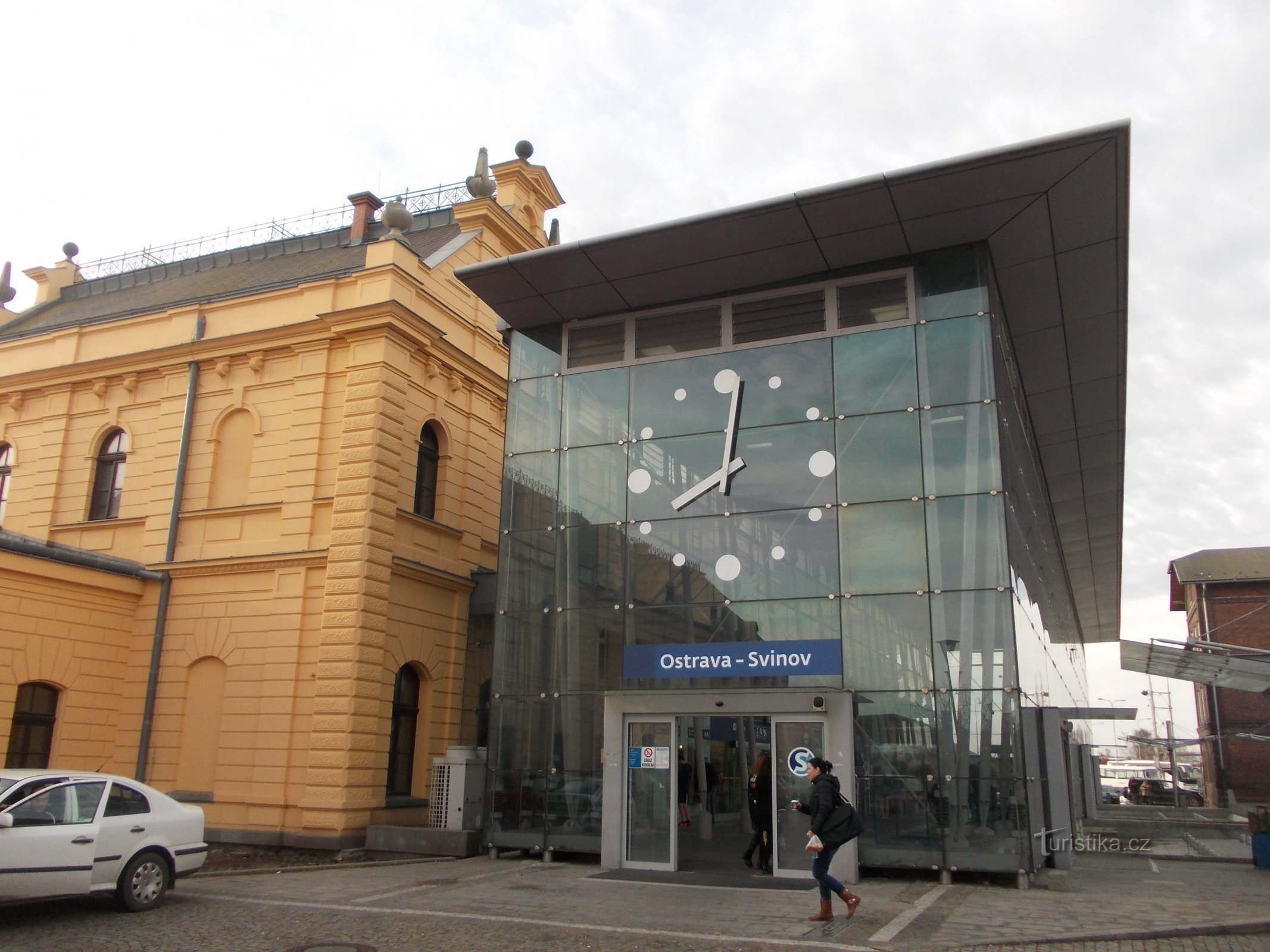 old and new part of the station