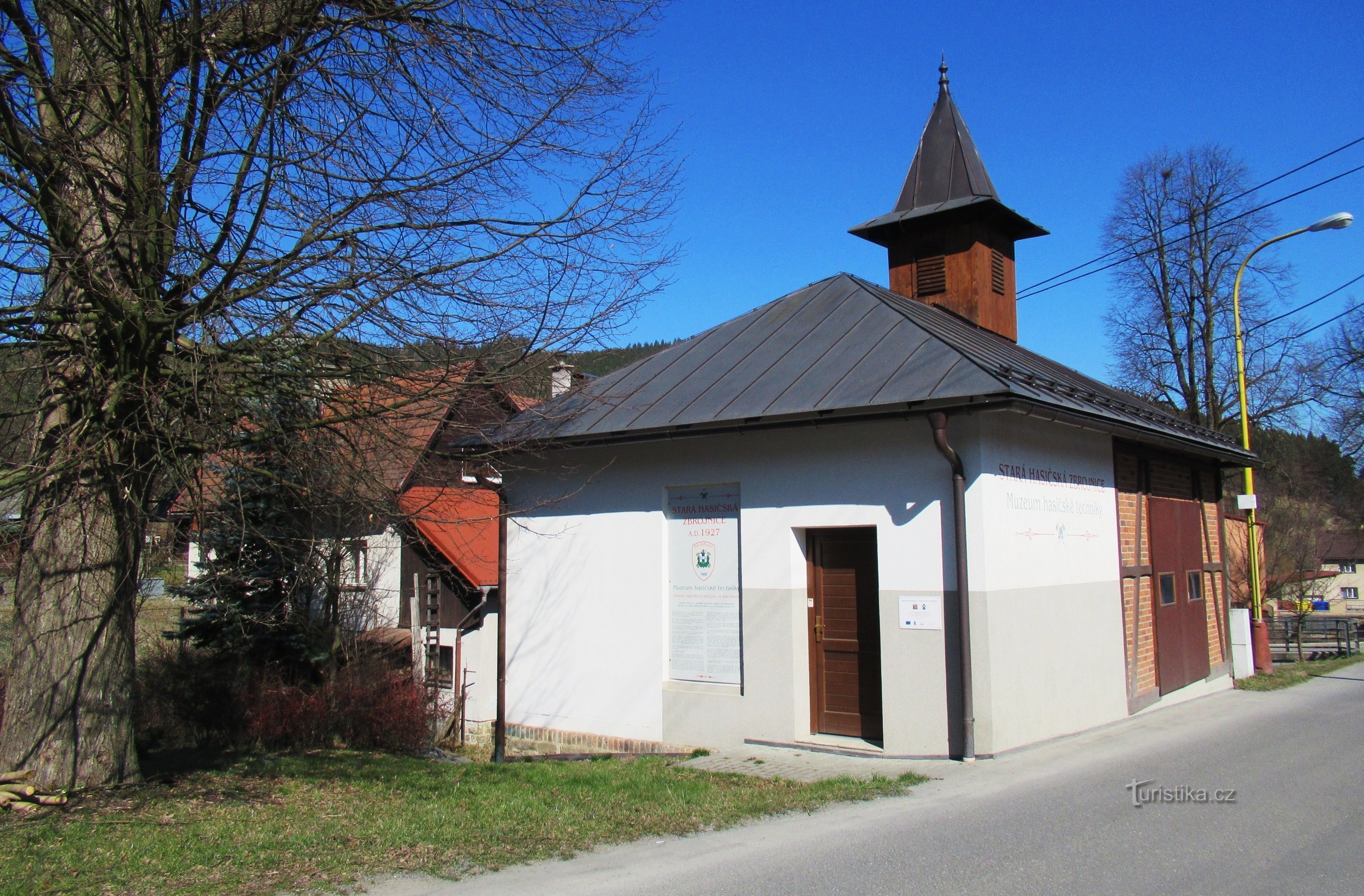 The old fire station in Zděchov - Museum of historical firefighting equipment