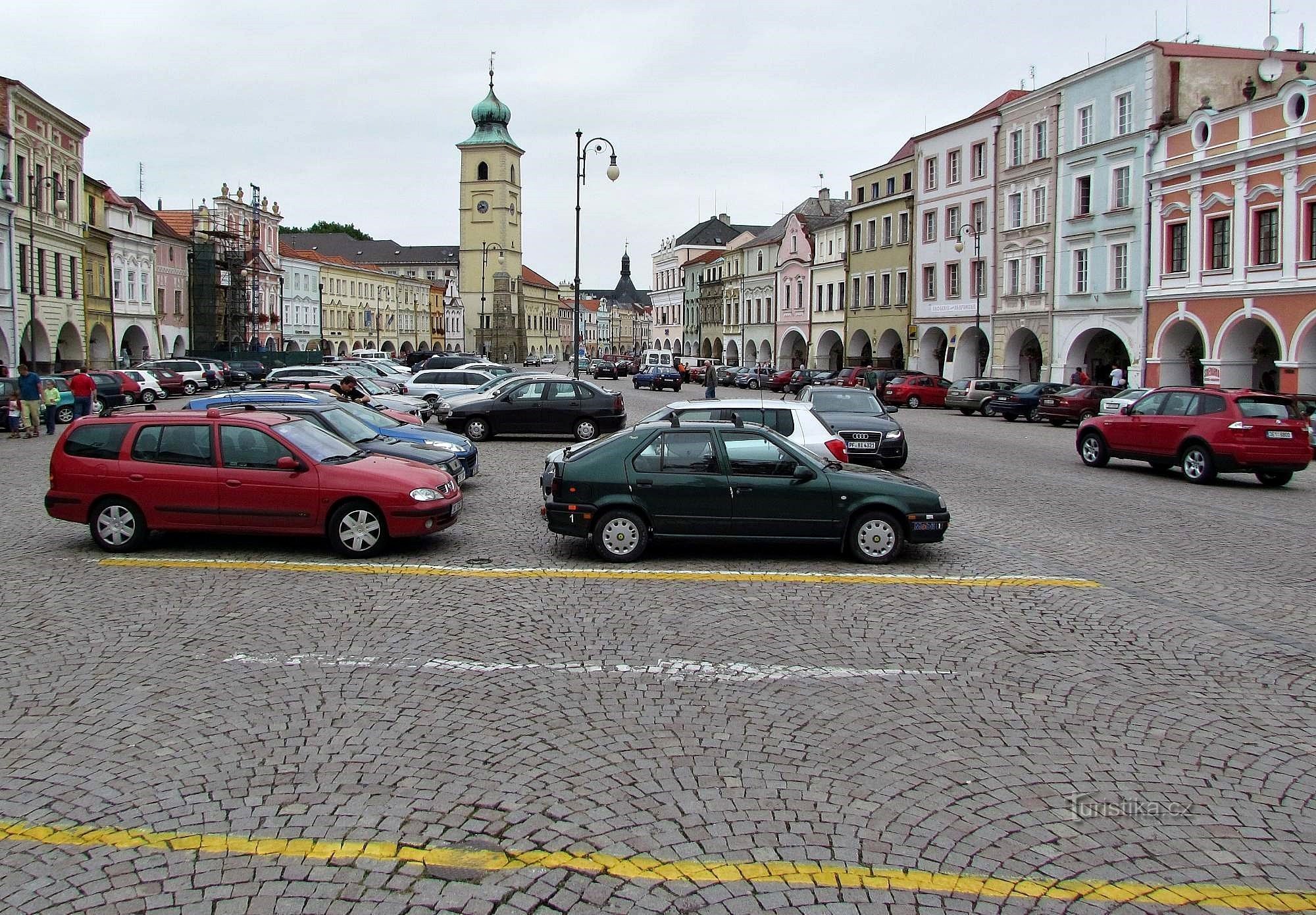 Old Litomyšl town hall with astronomical clock