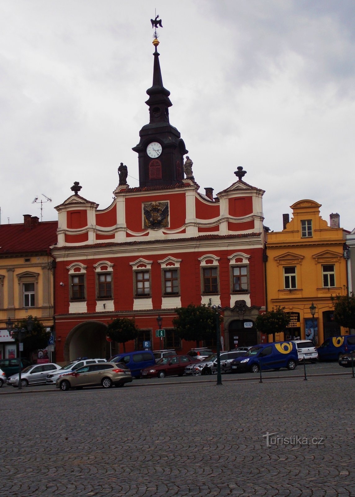 A régi városháza a Ressel téren Chrudimban