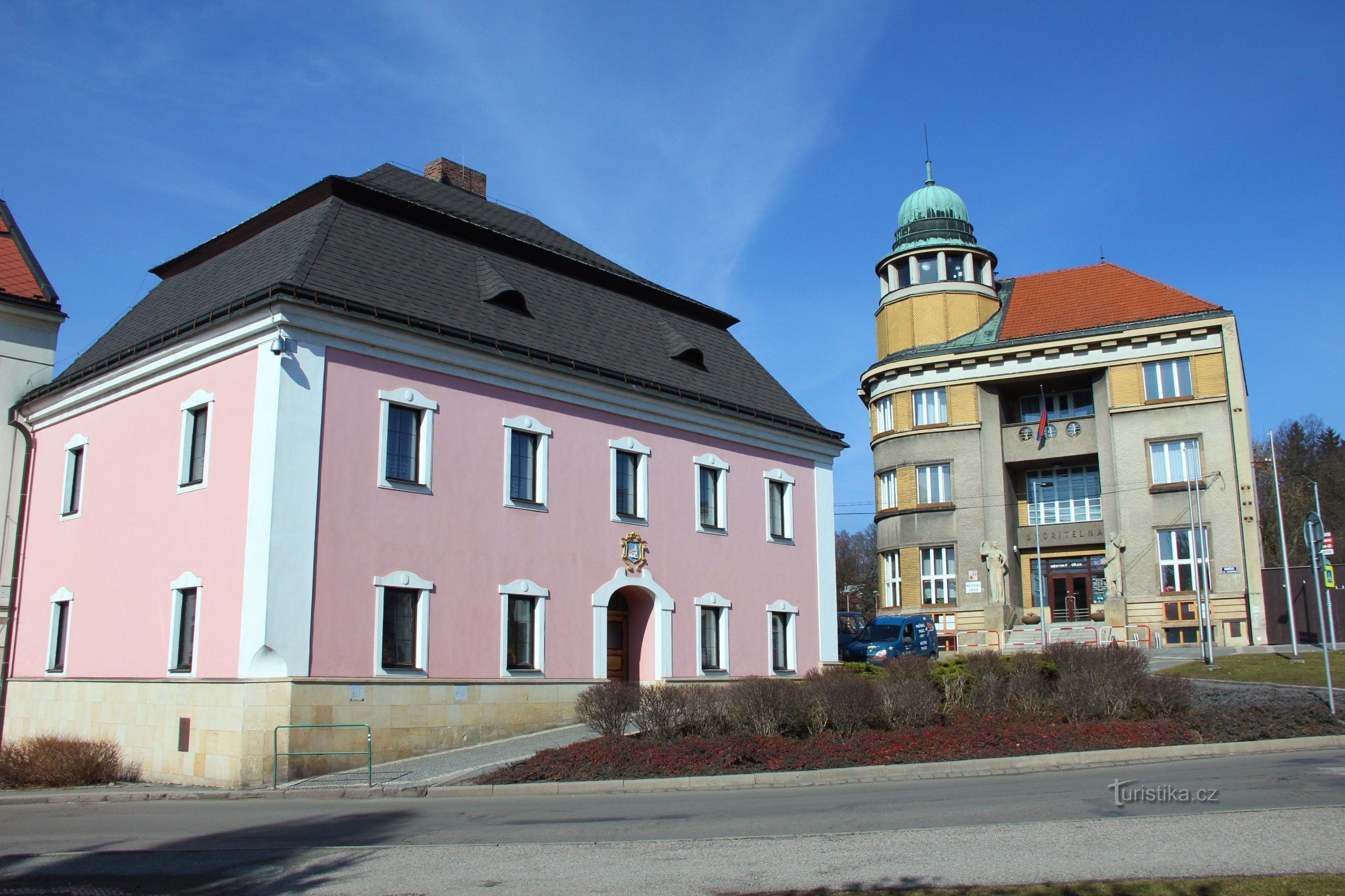 Het oude stadhuis in Červený Kostelec