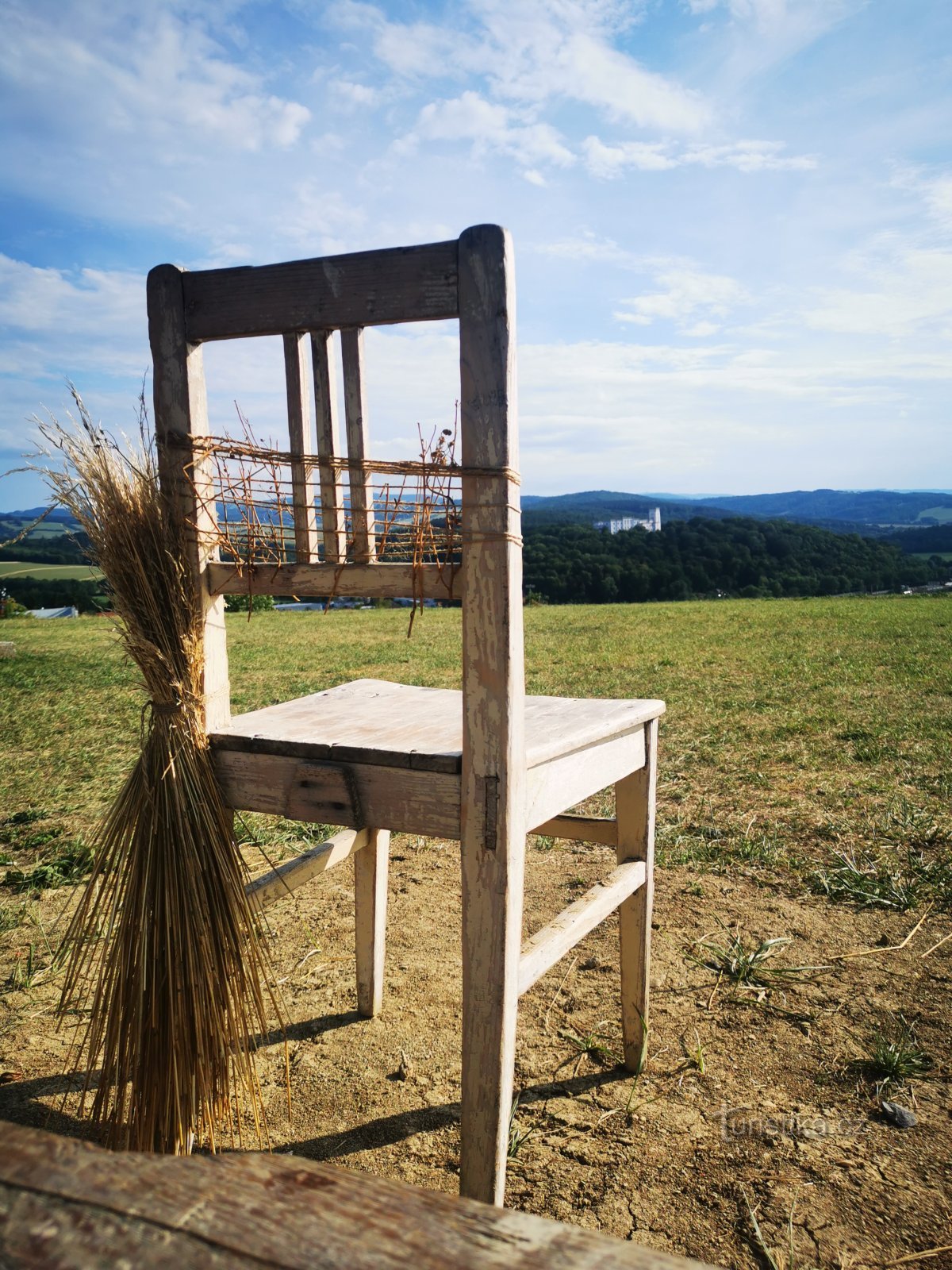 an old stool will serve tired visitors to look around