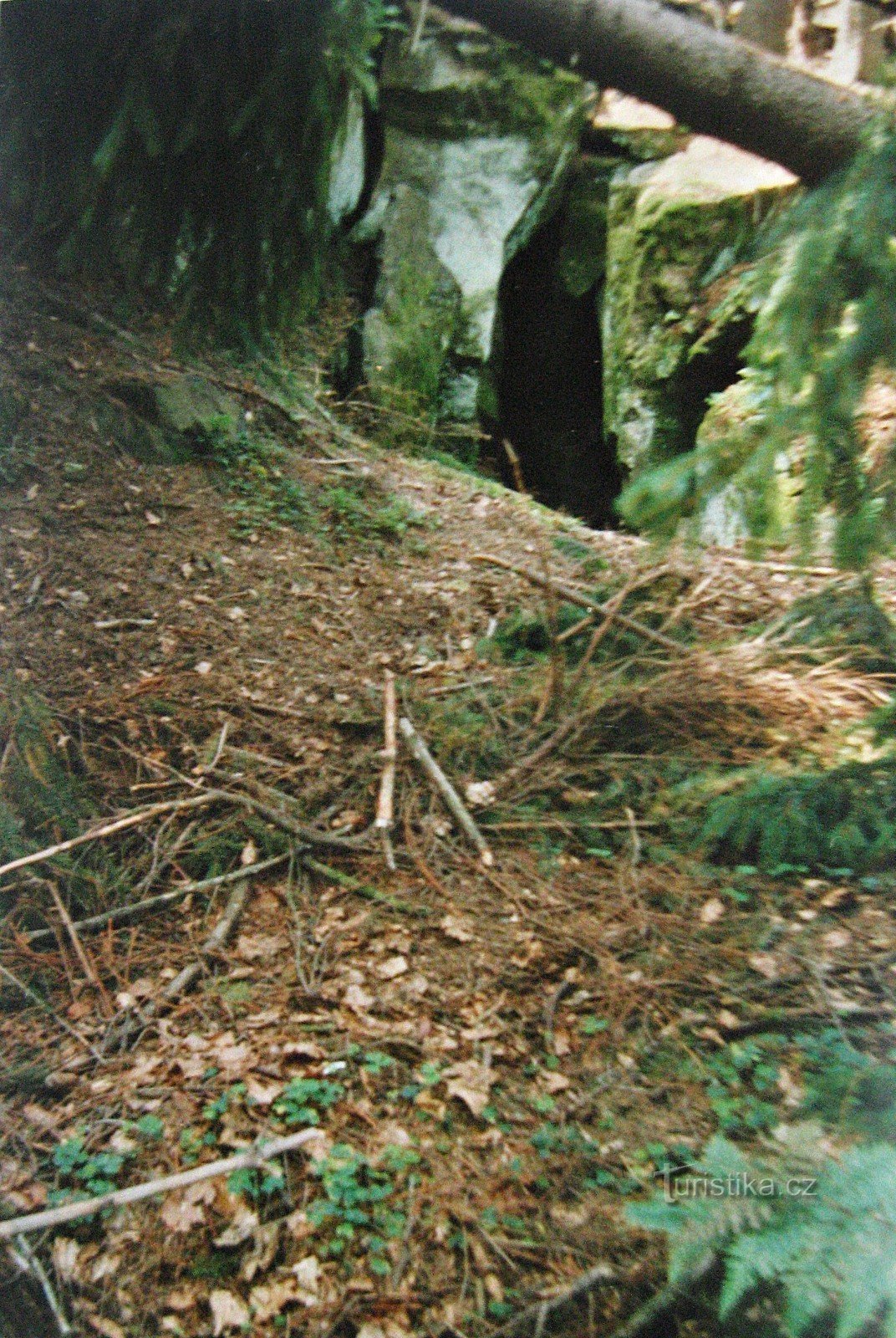 oude foto van de grot