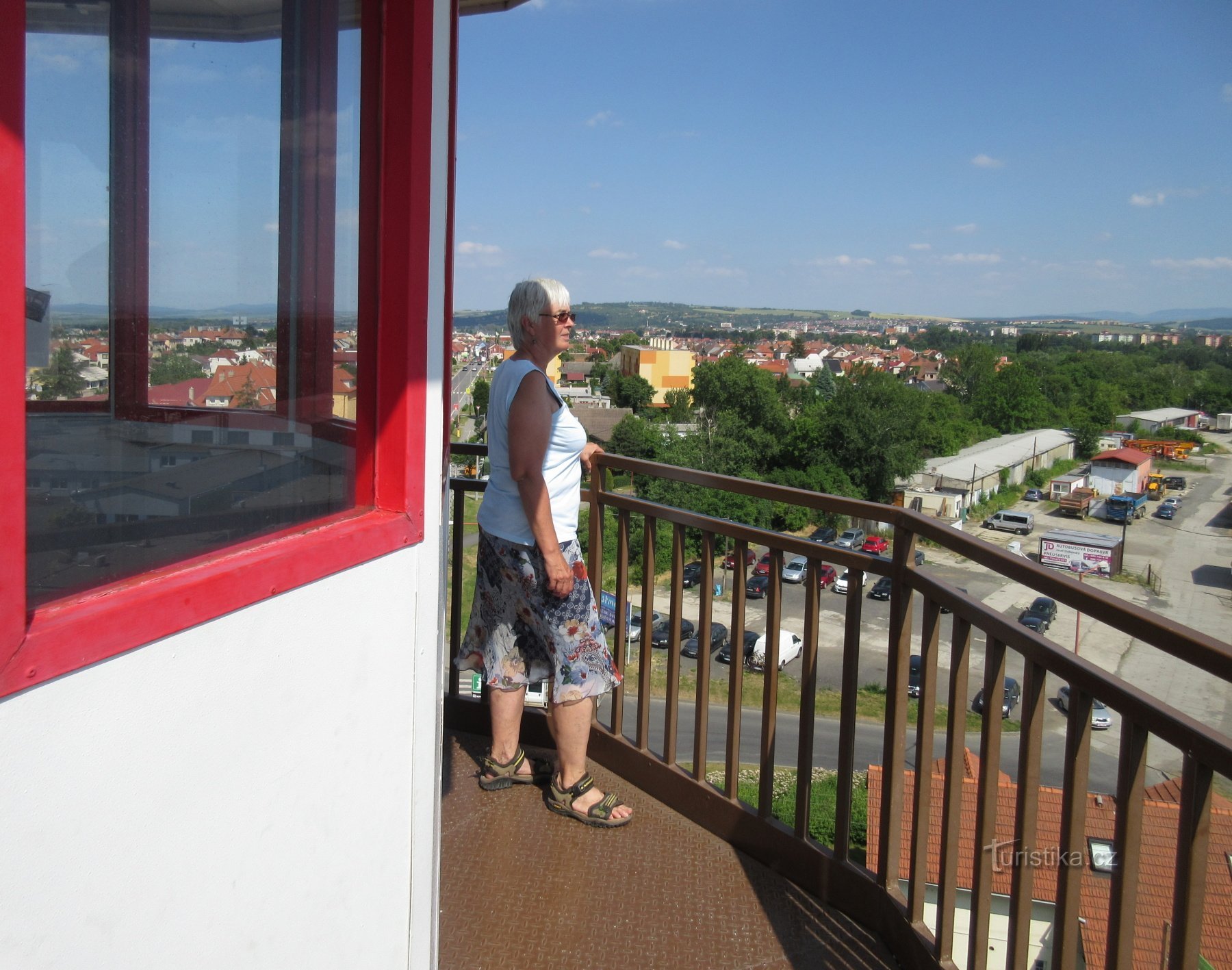 De oude stad en de vuurtoren van rotík