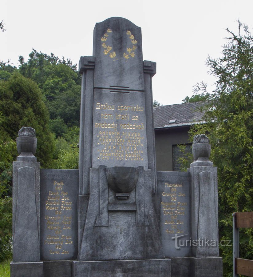 Štědrákova Lhota – et monument over Første og Anden Verdenskrig