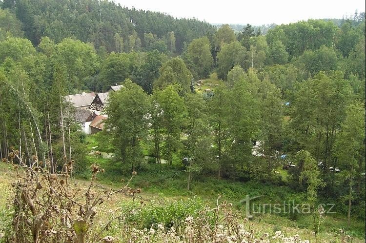 Štědrý hradek: molen onder het kasteel