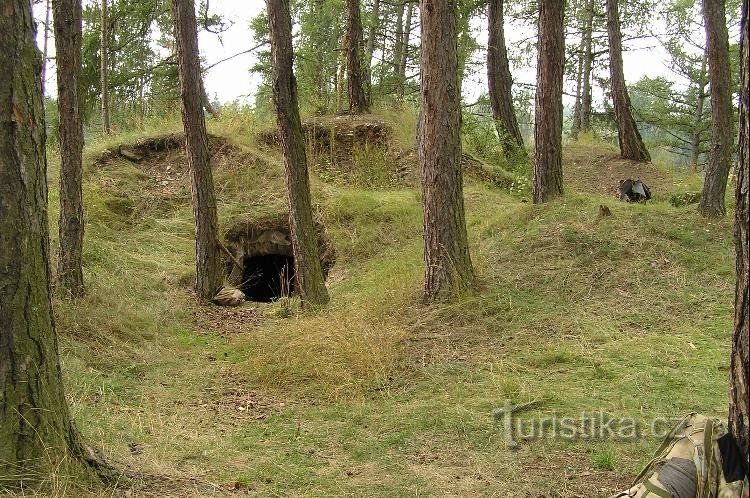 Štědrý hradek: lối vào hầm