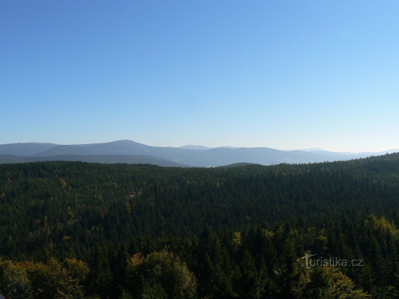 Štěpánka, pogled na Krkonoše