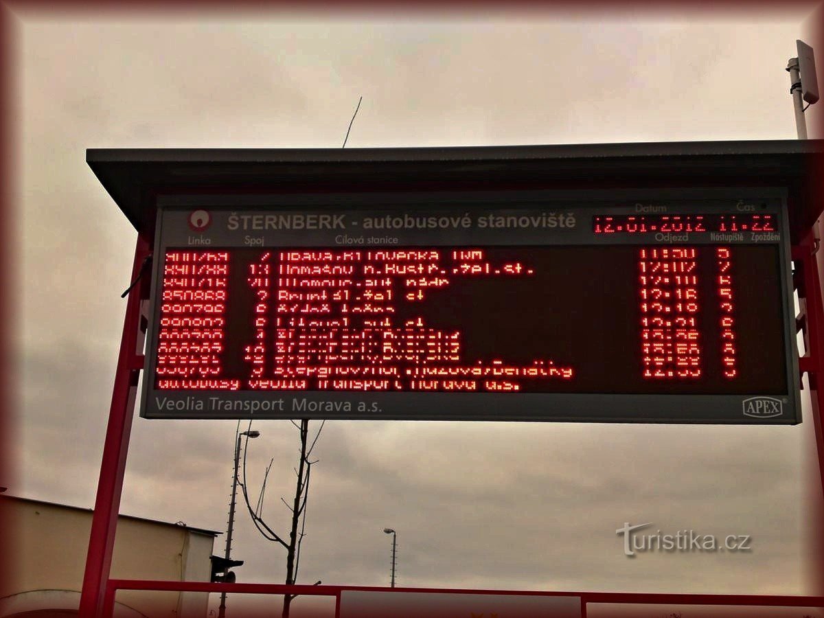 Šternberk - estação de ônibus