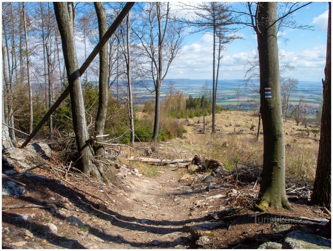 Der Weg unterhalb des Gipfels