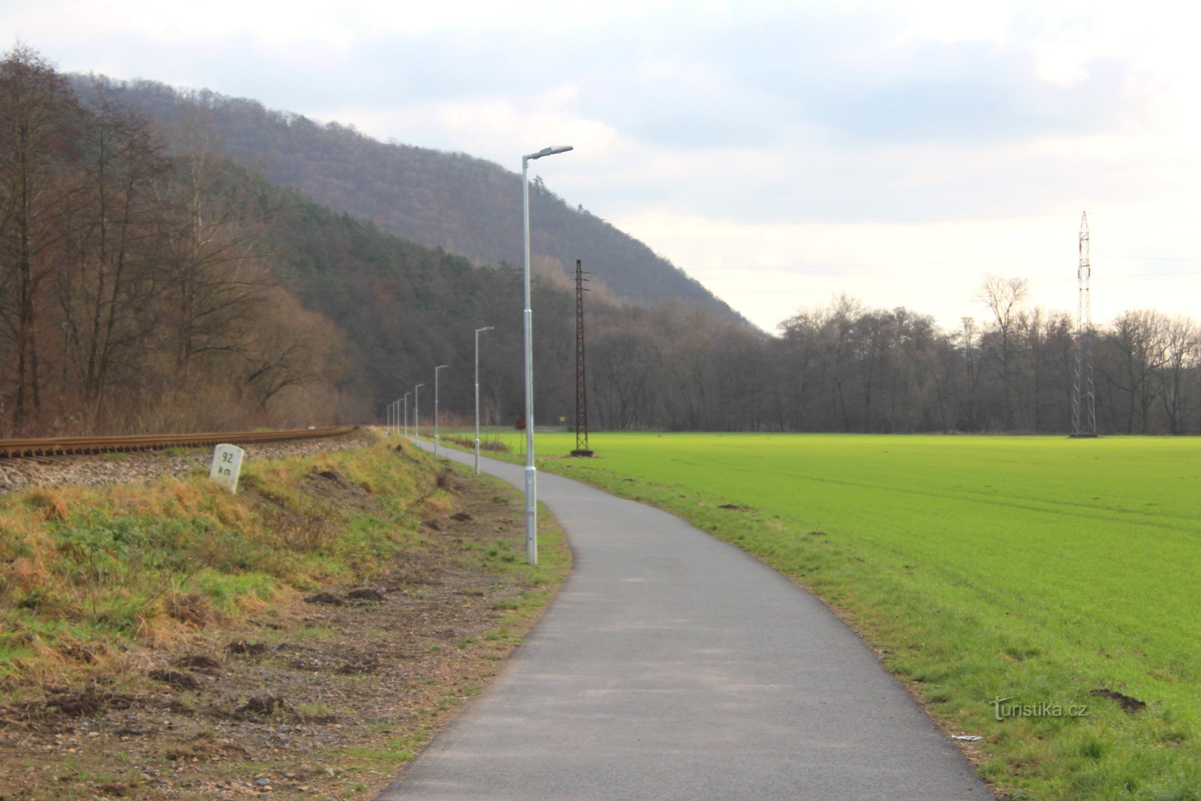 La partie médiane du sentier